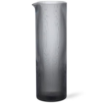 Carafe RIPPLE 1,1 l, gris, verre, ferm LIVING