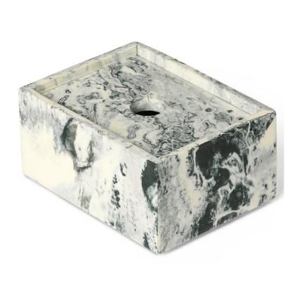 Récipients de stockage MIST 10 x 7,5 cm, blanc / vert, résine, ferme LIVING