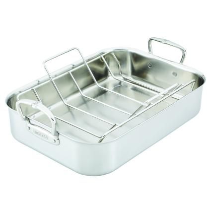 Plat à rôtir PROBOND 36 x 31 cm, avec grille, acier inoxidable, Hestan