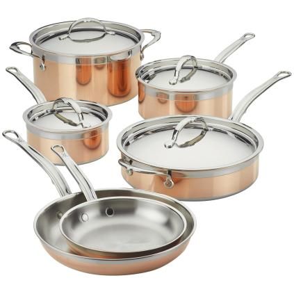 Batterie de cuisine COPPERBOND, set de 6 pc, cuivre, Hestan