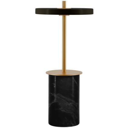Lampe de table sans fil ASTERIA MOVE 25 cm, noir, marbre, Umage