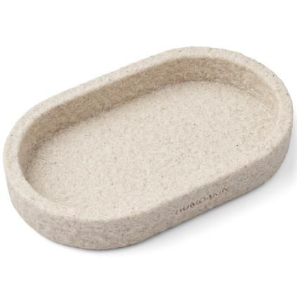 215549 dekorativni podnos 25 cm oval bila piskovec humdakin