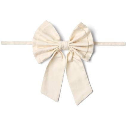 215564 vanocni dekorace bow tie bila bavlna humdakin