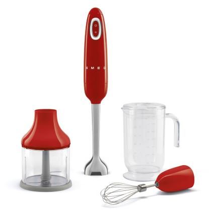215792 tycovy mixer hbf03 700w s prislusenstvim cervena smeg