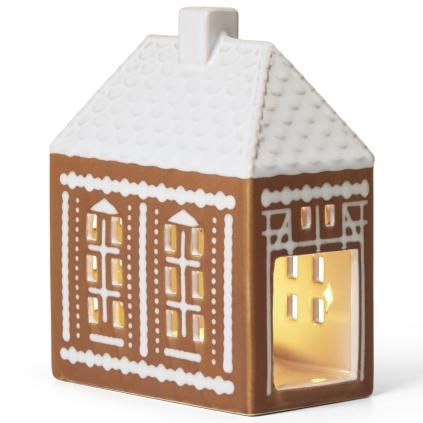 215966 svicen na cajovou svicku gingerbread lighthouse 15 5 cm hneda kamenina kahler