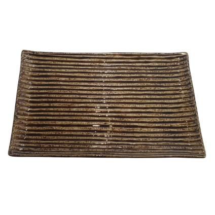 216605 servirovaci talir contour 24 x 15 cm jantarova keramika mij