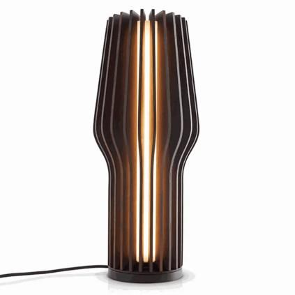 216959 prenosna stolni lampa radiant 28 cm led tmave hneda drevo eva solo