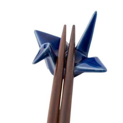 217118 oblazek na odlozeni hulek origami crane modra keramika mij
