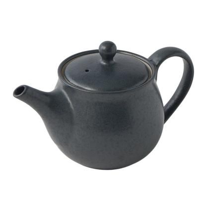 217139 cajova konvice s infuzerem 420 ml cerna keramika mij
