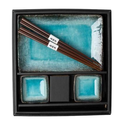 217109 sada na sushi sky blue sada 6 ks modra keramika mij