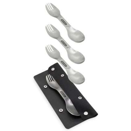 218459 sada priboru outdoor sada 4 ks stribrna nerezova ocel black blum