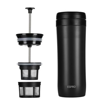 219077 french press kavovar travel press p1 350 ml cerna nerezova ocel espro