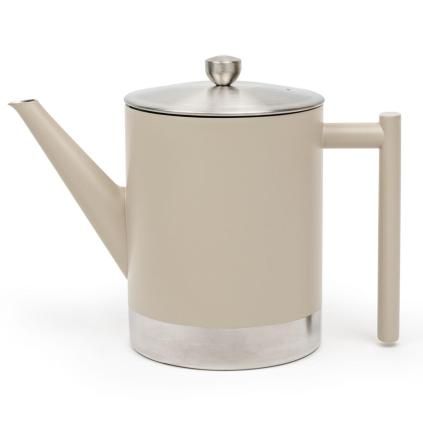 219401 cajova konvice s infuzerem minuet cylindre 1 2 l taupe nerezova ocel bredemeijer