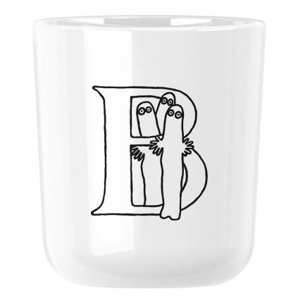 220337 plastovy hrnek moomin abc 200 ml pismeno b bila rig tig