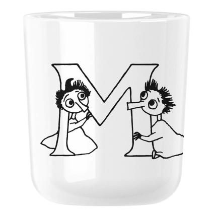220367 plastovy hrnek moomin abc 200 ml pismeno m bila rig tig