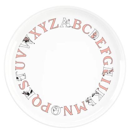 220262 plastovy talir moomin abc 20 cm lososova rig tig
