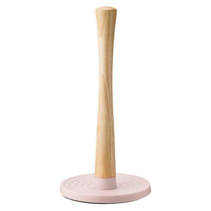 220625 drzak na kuchynske uterky roll it 30 cm ruzova plast drevo rig tig