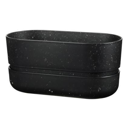 220697 kvetinac s podmiskou pot it 22 cm cerna plast rig tig