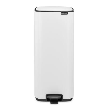 225852 pedalovy odpadkovy kos bo 30 l bila ocel brabantia
