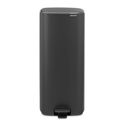 225951 pedalovy odpadkovy kos bo 30 l mineralni seda ocel brabantia
