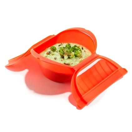 226278 nadoba pro vareni v pare do mikrovlnne trouby 26 cm cervena silikon lekue