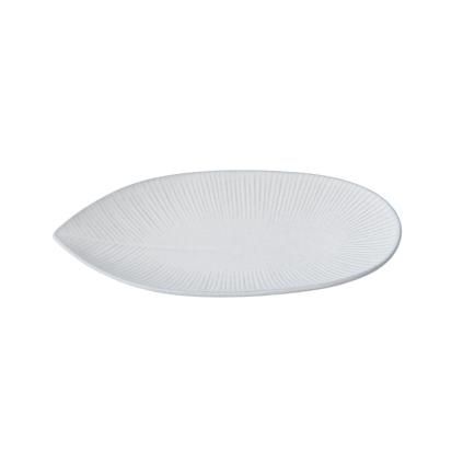 226470 predkrmovy talir snow leaf 21 cm bila keramika mij