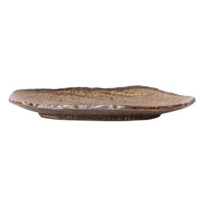 227256 servirovaci talir terra 27 x 17 cm hneda keramika mij
