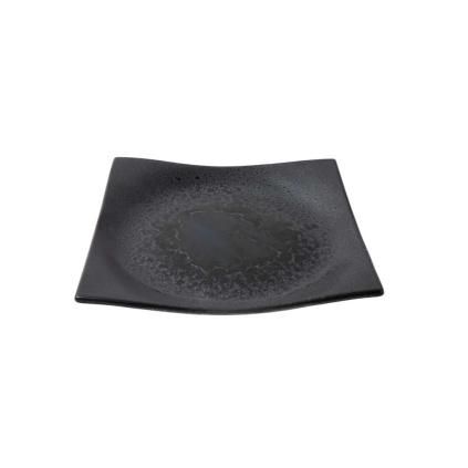 227271 jidelni talir black pearl 16 x 16 cm cerna keramika mij