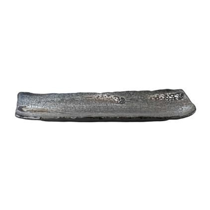 227298 servirovaci talir shiranami 36 x 9 cm cerna keramika mij