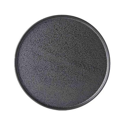 227226 3 jidelni talir asphalt slab 24 cm cerna keramika mij