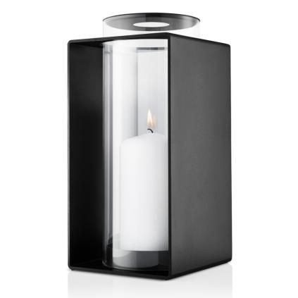 228352 svicen na sloupovou svicku glow 30 cm cerna hlinik eva solo