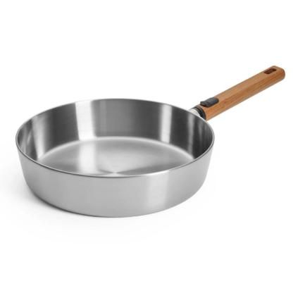 228574 panev na sote logic steel 28 cm s odnimatelnou ruojeti nerezova ocel woll