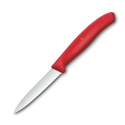 229200 orezavaci nuz swiss classic 8 cm vroubkovany cervena plast victorinox
