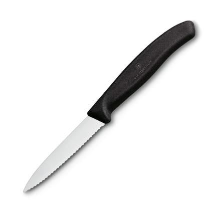 229275 orezavaci nuz swiss classic 8 cm vroubkovany cerna plast victorinox