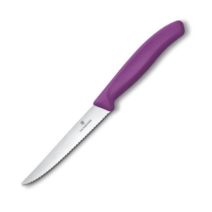229257 steakovy nuz swiss classic 11 cm vroubkovany fialova plast victorinox