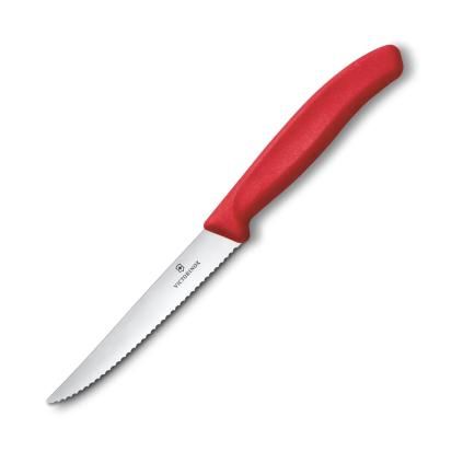 229254 steakovy nuz swiss classic 11 cm vroubkovany cervena plast victorinox