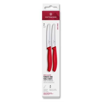 229395 sada nozu swiss classic 11 cm sada 2 ks vroubkovane cervena plast victorinox