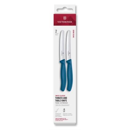 229404 sada nozu swiss classic 11 cm sada 2 ks vroubkovane modra plast victorinox