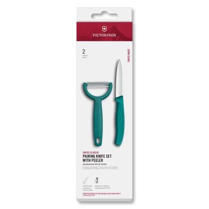 229329 sada noze a skrabky swiss classic sada 2 ks zelena plast victorinox