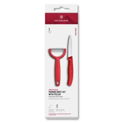 229413 sada noze a skrabky swiss classic sada 2 ks cervena plast victorinox