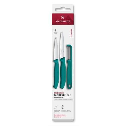 229500 sada noze a skrabky swiss classic sada 3 ks zelena plast victorinox