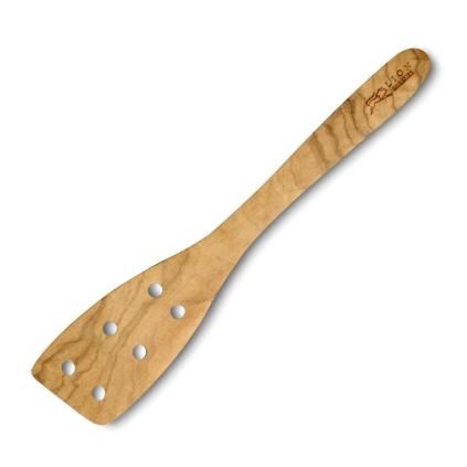 228906 obracecka 30 cm s otvory hneda olivove drevo lion sabatier