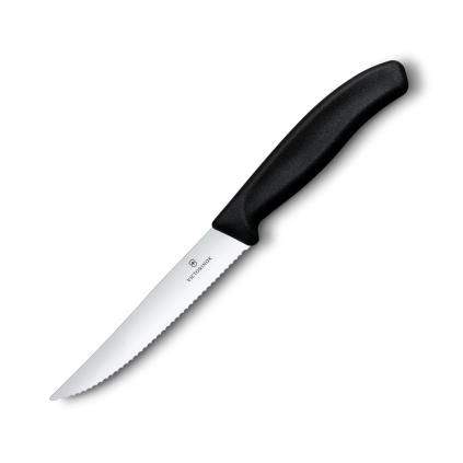 229266 steakovy nuz swiss classic gourmet 12 cm vroubkovany cerna plast victorinox
