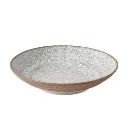 229537 jidelni misa crazed grey 23 cm 500 ml hneda keramika mij