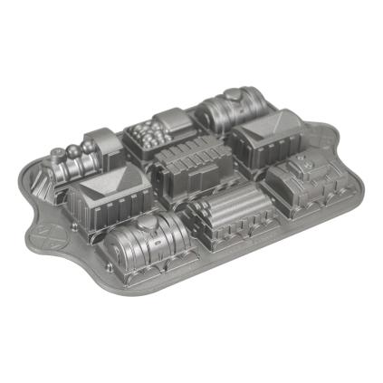 137654 forma na 9 dilny piskotovy vlacek train cake bundt stribrna nordic ware