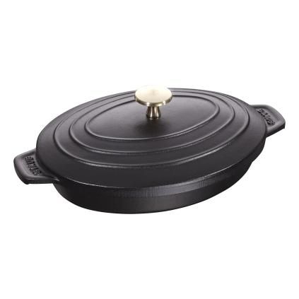 141302 litinova zapekaci miska s poklici cerna 23 x 17 cm staub