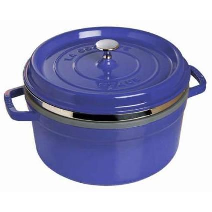 140999 kulaty hrnec tmave modra o 26 cm s parakem staub