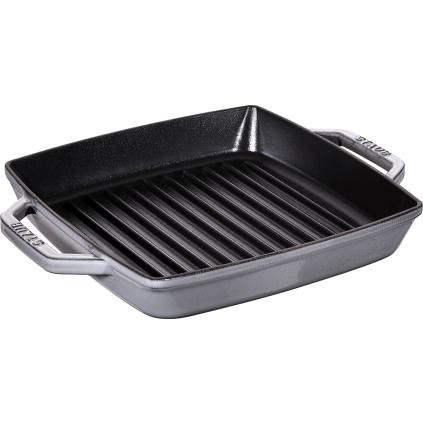 141065 litinova grilovaci panev s uchy grafitove seda 33 x 33 cm staub