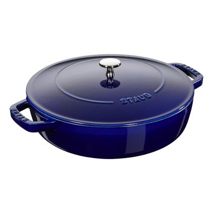 141188 kastrol na sote s litinovou samopodlevaci poklici o 28 cm tmave modra chistera staub