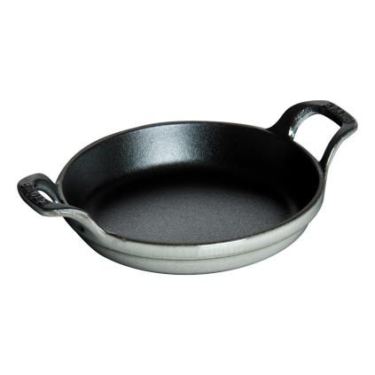 141203 kulaty litinovy mini pekac grafitove sedy o 12 cm staub